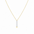Hidden Bar Message Necklace Silver