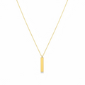 Hidden Bar Message Necklace Gold