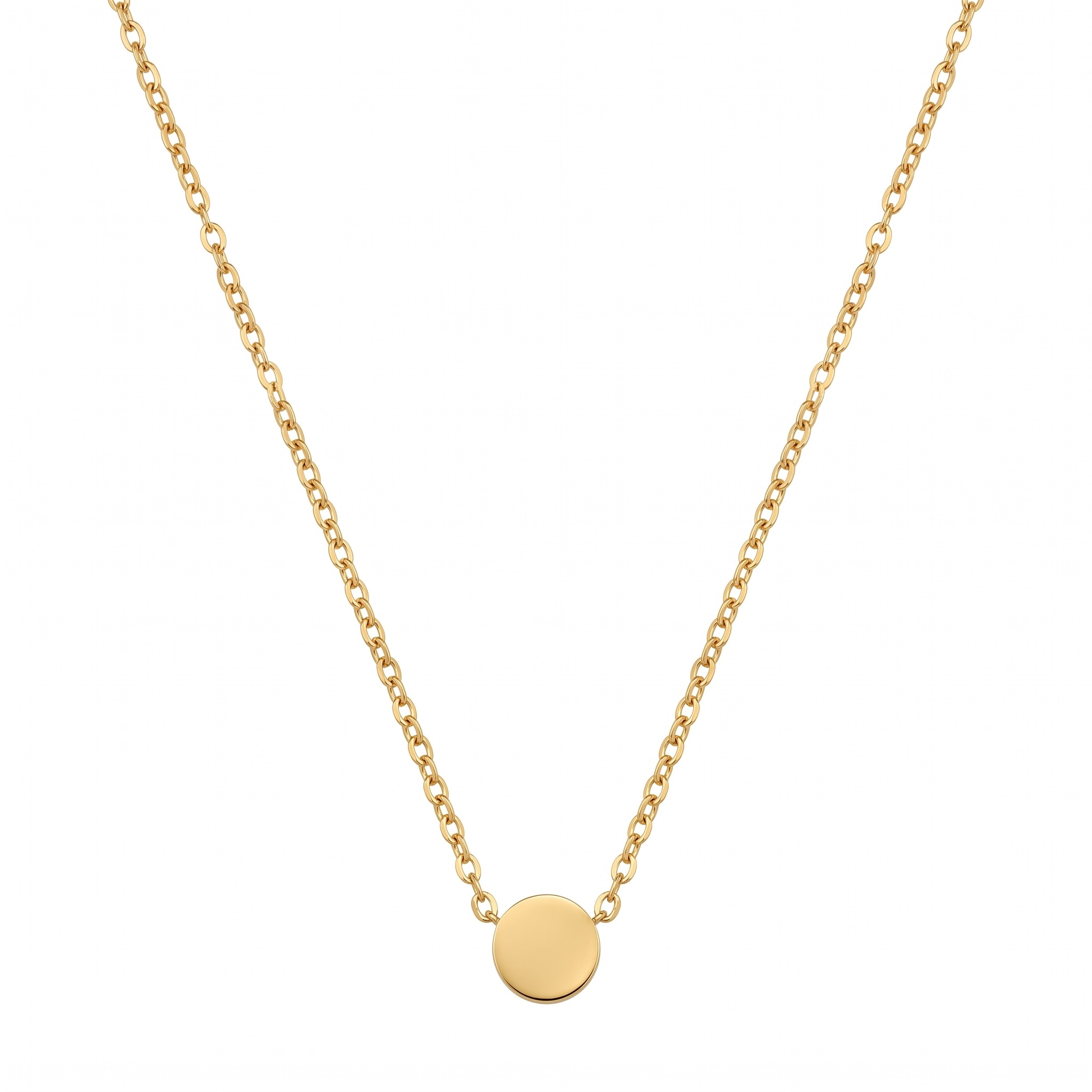 Tiny Circle Charm Necklace